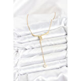 316L Çelik Zincir Gold Renk Yılan Model Y Kolye