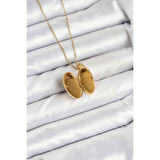 316L Çelik Zincir Gold Renk Kapaklı Açılabilir Model Kadın Kolye