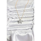 316L Çelik Zincir Gold Renk Zincirli Gümüş Yıldız Model Kadın Kolye