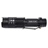 Polis Tipi Zoomlu Şarjlı Metal Dağ Kamp Cep Feneri