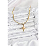 316L Çelik Zincir Gold Renk Kutup Yıldızı Model Kadın Kolye