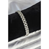 316L Çelik Gümüş Renk 7 mm Kalınlık Erkek Bileklik