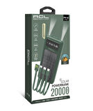 p W-60 20000 mAh Hızlı Şarj Powerbank Yeşil