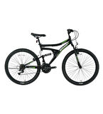 Bisan MTS4300 24 Jant 21 Vites Amortisörlü Dağ Bisikleti 40cm Siyah - Yeşil