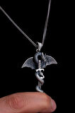 Erkek Gümüş Kolye - Game Of Thrones Ejderha Figürlü Gümüş Erkek Kolye