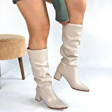 Piyat Ten Cilt Topuklu Çizme