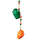 Uretti - Fatma 4830 El Yapımı Renkli Minyatür Testi Duvar Süsü