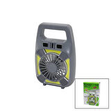 2İN1=MİNİ FAN - FENER USB ŞARJ 2 KADEME HIZ LAMBA=4 FONKSİYON - 10W SU GEÇİRMEZ TAŞIMA KULP MİNİ VANTİLATÖR GS-265 (5365)