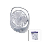 USB 7 İNÇ- 20CM MASA ÜSTÜ FAN VANTİLATÖR IŞIKLI 5W 180 DERECE 3 KADEME HIZ - 3 PERVANE STAND=24.8X30.5X8CM AUFN-01 (5365)