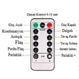 Uzaktan Kumandalı LED Perdeye Takılabilen Kancalı Işık Usb 3x3 Metre Peri Perde LED (5365)