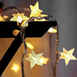 20 Adet Mini Yıldız Led 5 Metre Günışığı Rengi Dekoratif Led (5365)