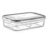 4 Bölmeli Sızdırmaz Contalı Kilitli Kapaklı 1 Litre Erzak Saklama Kabı -LC520 (5365)