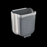 GRİ KATLANABİLİR MUTFAK ÇÖP KOVASI 6LT (5365)