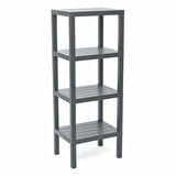 4 RAFLI GRİ MODÜLER ÜNİTE PLASTİK 38x29x100 cm (5365)