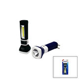 2IN1 1W + COB LED FİŞ ŞARJLI EL FENERİ (5365)