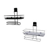 METAL MİX : SİYAH - KROM ROZA RAFLI KAĞIT HAVLULUK YAPIŞKANLI MONTAJ - PLS RAF (5365)