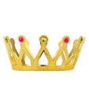Altın Renk Çocuk ve Yetişkin Uyumlu Kraliçe Tacı Prenses Tacı 8X25 cm (5365)