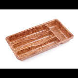 AHŞAP RENK - 4 BÖLMELİ ÇEKMECE İÇİ KAŞIKLIK 36X20CM (5365)