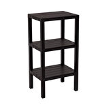 3 RAFLI SİYAH MODÜLER ÜNİTE PLASTİK 38x29x74 cm (5365)