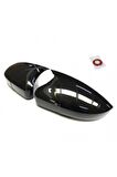 Renault Fluence Uyumlu  Batman Yarasa Ayna Kapağı Piano Black Abs Plastik