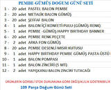 PEMBE-GÜMÜŞ DOĞUM GÜNÜ SETİ