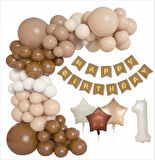 KRAFT GOLD BANNER 1 YAŞ FOLYO YILDIZLI 30 BALON KONSEPT DOĞUM GÜNÜ SETİ