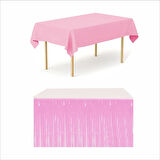PEMBE MASA ÖRTÜSÜ VE PEMBE MASA ETEĞİ
