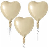 3 ADET KALP FOLYO BALON BEJ 18 INC