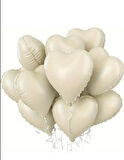 3 ADET KALP FOLYO BALON BEJ 18 INC