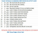 Uzay Temalı 24 Kişilik Mini Set