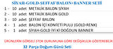SİYAH-GOLD-ŞEFFAF BALON+BANNER SETİ
