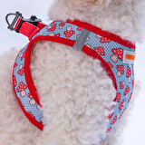 DESENLİ AIRMESH KEDİ KÖPEK GÖĞÜS TASMASI