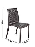Omnipazar SY-2523 Rattan Bahçe Sandalye 4'lü Set