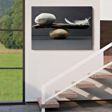 Taş ve Tüy Dengesi Tuval Duvar Sanatı, Tuval Baskı Ev ​​Dekorasyon, Ofis Dekorasyon-5375