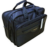 Kingstone 2076 Özel Üretim Büyük Boy Körüklü Evrak Laptop Çantası Siyah