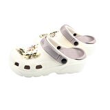 SİA ÇANTA TAŞLI SÜSLÜ KELEBEKLİ ZİNCİRLİ  A KALİTE YÜKSEK TOPUK  HAFİF RAHAT CROCS TERLİK