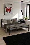 FURSİMO SERENİTA SERİSİ SİYAH METAL  ÇİFT KİŞİLİK KARYOLA,FERFORJE KARYOLA 160X200