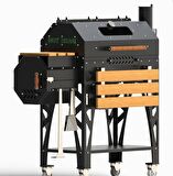 Hotbbaq Hot Quartz Long Plus 74cm Smoker Camlı Barbekü Mangal