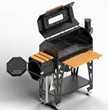 Hotbbaq Hot Quartz Long Plus 74cm Smoker Camlı Barbekü Mangal