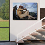 Alexandre Cabanel Fallen Angel's Eyes Kanvas Duvar Sanatı, Klasik Sanat Tablo-5385