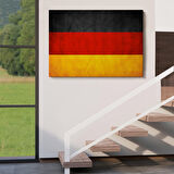 Almanya Bayrağı Rustik Yıpranmış Tablo, Ev ve Ofis Dekoru-5386