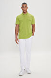 Slim Fit Dar Kesim %100 Pamuk Polo Yaka Tişört