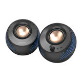 Creative Pebble X 2.0 Özelleştirilebilir RGB Aydınlatma, Bluetooth 5.3, 15W'a Kadar RMS Gücüne Sahip USB-C Hoparlör