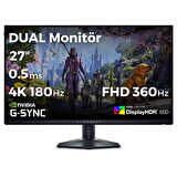 Dell Alienware AW2725QF 27 Dual Çözünürlük 4K 180Hz - FHD 360Hz 0.5ms HDMI DP Type-C HDR 600 G-Sync IPS Gaming Monitör