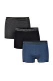 Pierre Cardin Erkek 3 lü Desenli Boxer Set