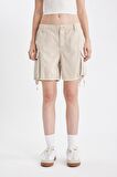 DeFacto Coool Regular Fit Normal Bel Kısa Paça Gabardin Şort D1006AX24SMBG155