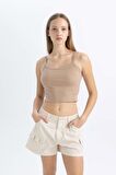 DeFacto Coool Fitted Fitilli Kaşkorse Basic Düz Atlet B0563AX24SMBG400