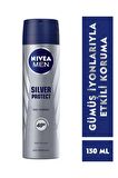 Nivea Men Erkek Sprey Deodorant Silver Protect 150ml, 48 Saat Anti-perspirant Koruma, Etkili Koruma