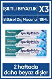 Sparkly White Beyazlatıcı Diş Macunu, Bitkisel, Vejetaryen, Florürsüz, Parabensiz, 75 Ml 3 Adet