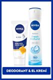 Nivea Kadın Sprey Deodorant Fresh Natural 150ml ve Nemlendirici Koruyucu El Bakım Kremi 75ml